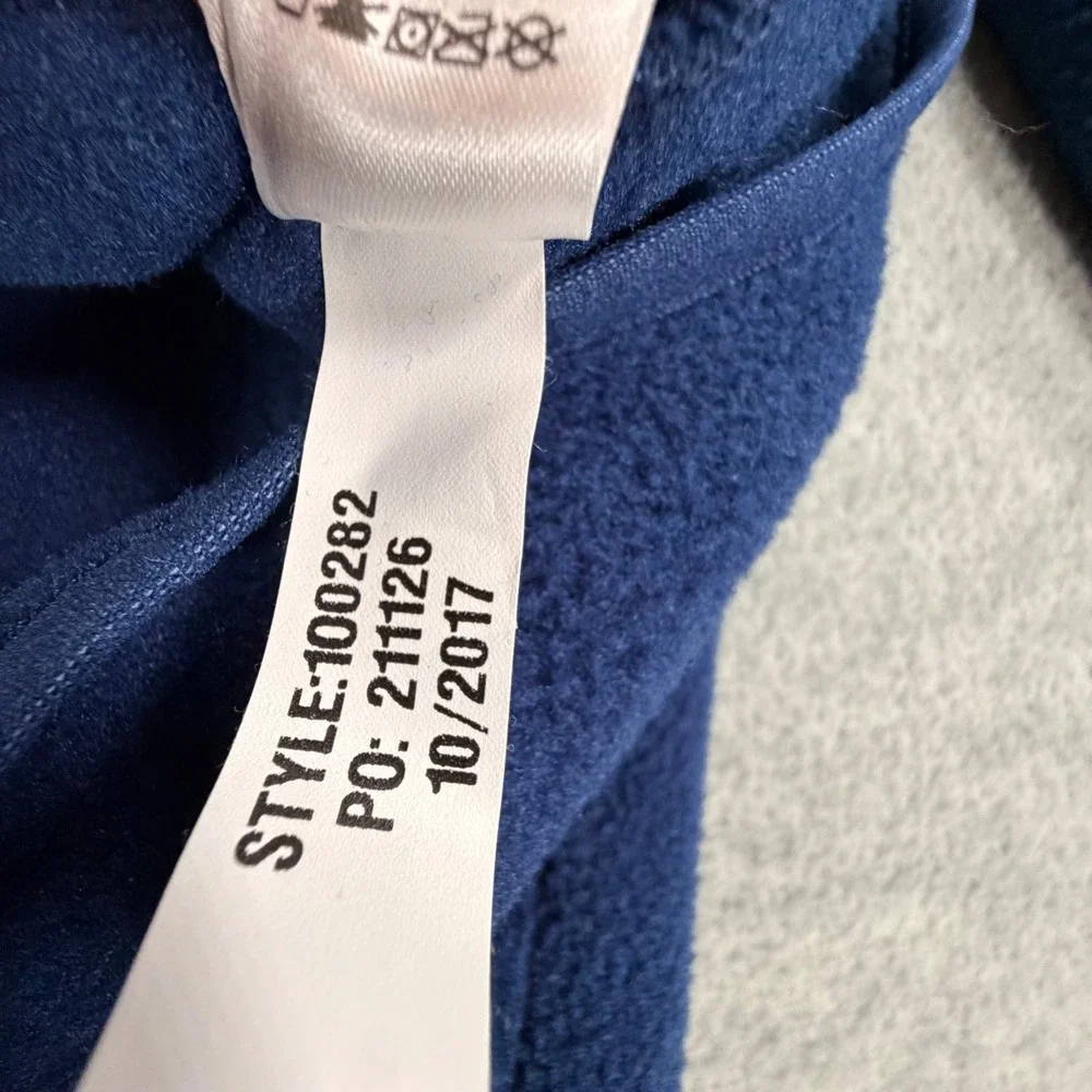 Vineyard Vines Fleece Pullover Mens S M Blue Red Snap Neck Mock Neck preppy teen